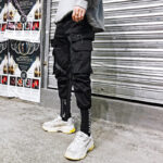 Korean fashion pants, leisure pants, nine-minute pants, men''s fashion pants, loose leggings, students''straight-bottomed ins pants