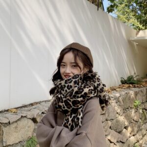 Fashion Retro 100-banded Leopard Scarf Women''s Korean version of Warm Neck Shawl