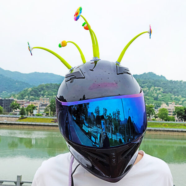 Helmet Suction Cup Swinging Sunflower Decoration Universal Helmet