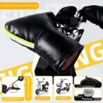 Electric Motorcycle Handle Grip Winter Thermal Waterproof Windshield Gloves Fleece-lined Hand Guard