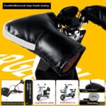 Electric Motorcycle Handle Grip Winter Thermal Waterproof Windshield Gloves Fleece-lined Hand Guard