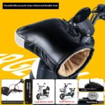 Electric Motorcycle Handle Grip Winter Thermal Waterproof Windshield Gloves Fleece-lined Hand Guard