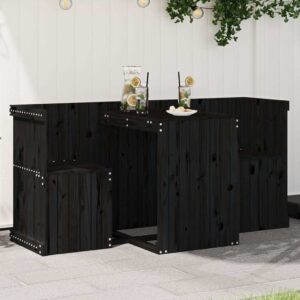 Balcony Furniture Set 2-Seater Solid Pine Wood